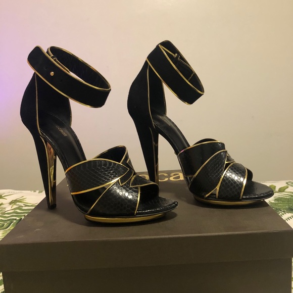 Roberto Cavalli Open-Toe Formal Heels - Picture 3 of 4